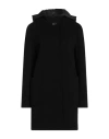 Cinzia Rocca Woman Coat Black Size 10 Wool, Polyamide, Cashmere