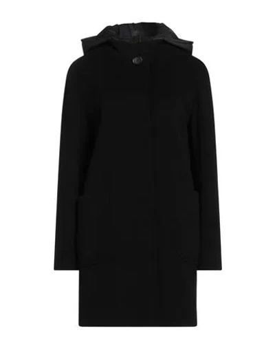 Cinzia Rocca Woman Coat Black Size 10 Wool, Polyamide, Cashmere In Black