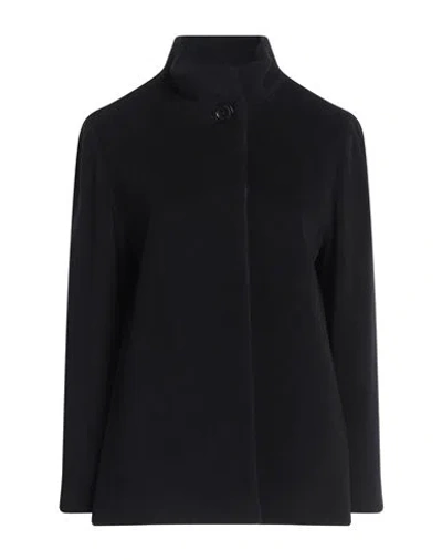 Cinzia Rocca Woman Coat Black Size 14 Wool, Polyamide, Cashmere In Black