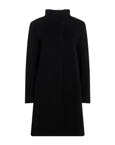 Cinzia Rocca Woman Coat Black Size 16 Wool, Polyamide, Cashmere