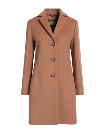 Cinzia Rocca Woman Coat Camel Size 14 Wool, Polyamide, Cashmere In Beige