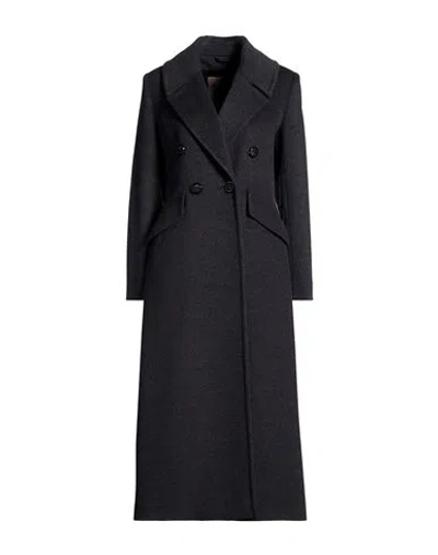 Cinzia Rocca Woman Coat Charcoal Size 10 Virgin Wool In Gray