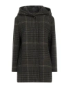 Cinzia Rocca Woman Coat Dark Green Size 12 Wool In Green