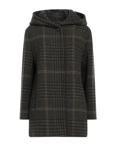 Cinzia Rocca Woman Coat Dark Green Size 12 Wool