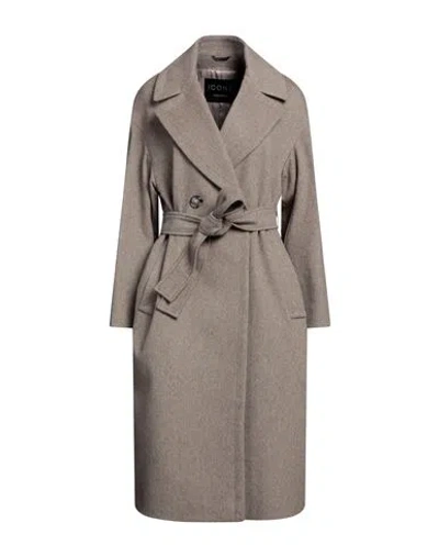 Cinzia Rocca Woman Coat Grey Size 10 Virgin Wool, Polyamide, Cashmere