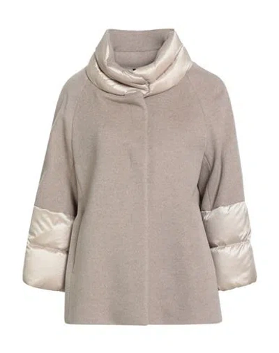 Cinzia Rocca Woman Coat Grey Size 12 Virgin Wool, Polyamide In Gray