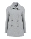 Cinzia Rocca Woman Coat Light Grey Size 14 Virgin Wool In Gray