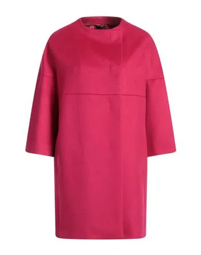 Cinzia Rocca Woman Coat Magenta Size 8 Virgin Wool, Silk