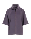 Cinzia Rocca Woman Coat Mauve Size 10 Wool, Polyamide, Cashmere In Purple