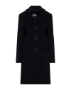Cinzia Rocca Woman Coat Midnight Blue Size 12 Wool, Polyamide, Cashmere