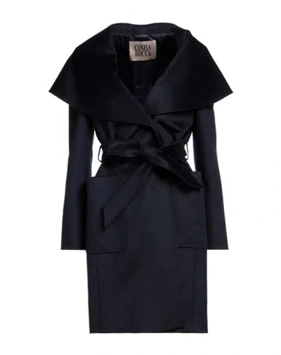 Cinzia Rocca Woman Coat Midnight Blue Size 12 Wool