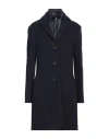 Cinzia Rocca Woman Coat Navy Size 12 Wool, Cashmere, Polyester In Navy Blue