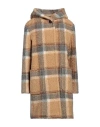 Cinzia Rocca Woman Coat Sand Size 6 Acrylic, Polyester, Wool In Beige