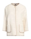 Cinzia Rocca Woman Jacket Cream Size 6 Cotton, Polyester, Polyamide In White
