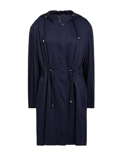 Cinzia Rocca Woman Overcoat & Trench Coat Blue Size 6 Viscose, Elastane