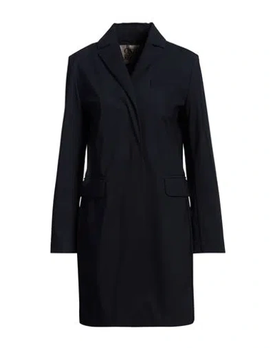Cinzia Rocca Woman Overcoat & Trench Coat Navy Size 8 Polyamide, Polyester, Cotton, Elastane In Navy Blue