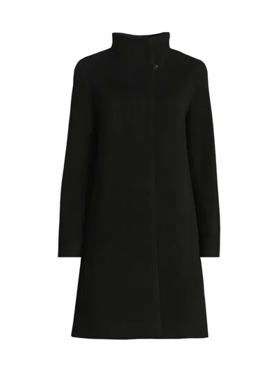 Cinzia Rocca Women's Icons Envelope Collar Mid Length Coat In Black