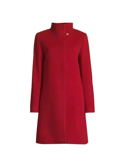 Cinzia Rocca Women's Icons Envelope Collar Mid Length Coat In Red