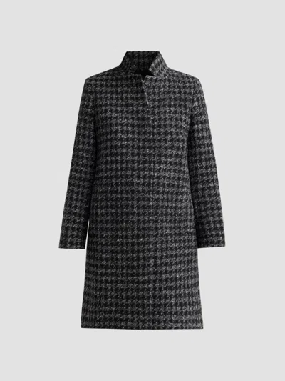 Cinzia Rocca Women's Icons Houndstooth Tweed Coat In Gray