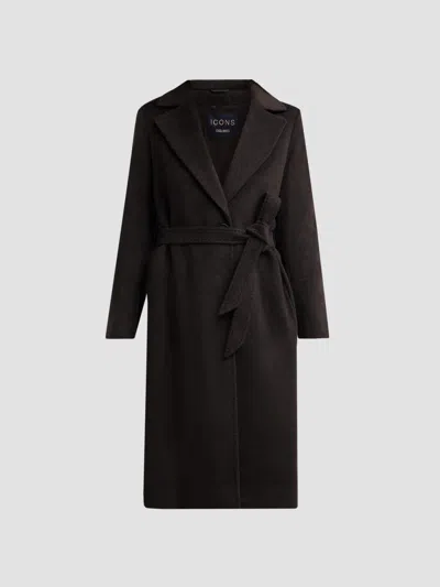 Cinzia Rocca Women's Icons Long Wrap Coat In Brown