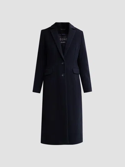Cinzia Rocca Women's Icons Wool-blend Longline Coat In Blue