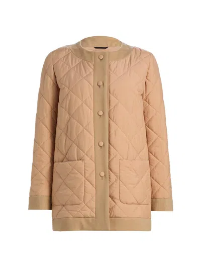 Cinzia Rocca Women's Quilted Patch Pocket Jacket In Brown