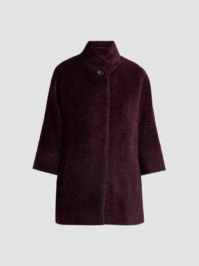 Cinzia Rocca Women's Three-quarter-length-sleeve Coat In Purple