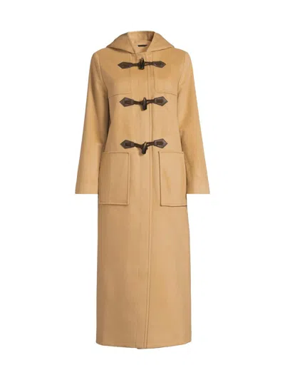 Cinzia Rocca Women's Toggle-closure Wool Trench Coat In Brown