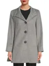 Cinzia Rocca Women's Waterfall Collar Wool Blend Short Coat In Stone