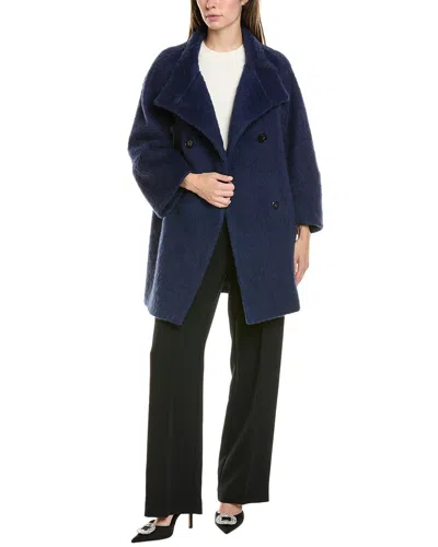 Cinzia Rocca Wool & Alpaca-blend Coat In Blue