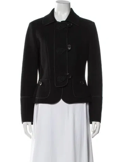 Pre-owned Cinzia Rocca Wool Blazer In Black