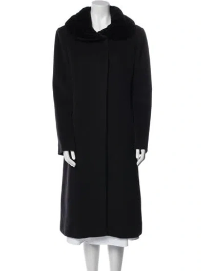 Pre-owned Cinzia Rocca Wool Coat In Black