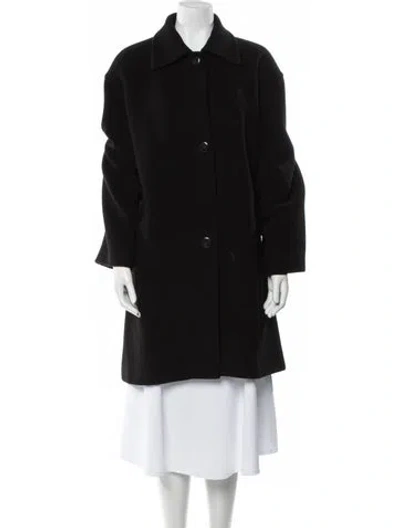 Pre-owned Cinzia Rocca Wool Coat In Black