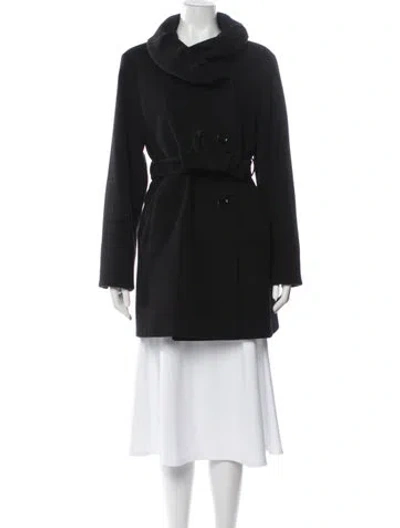 Pre-owned Cinzia Rocca Wool Coat In Black