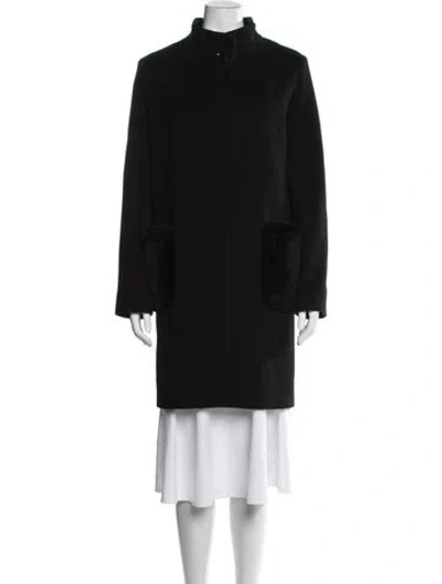 Pre-owned Cinzia Rocca Wool Coat In Black