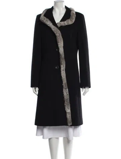 Pre-owned Cinzia Rocca Wool Coat In Black