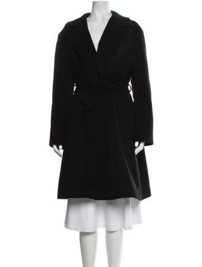Pre-owned Cinzia Rocca Wool Coat In Black