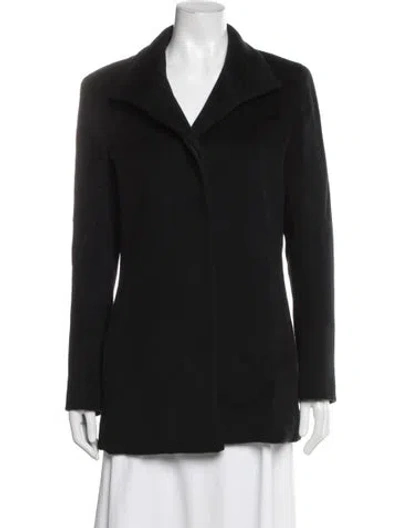 Pre-owned Cinzia Rocca Wool Coat In Black
