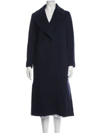 Pre-owned Cinzia Rocca Wool Coat In Blue