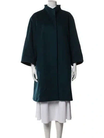 Pre-owned Cinzia Rocca Wool Coat In Blue