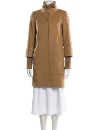 Pre-owned Cinzia Rocca Wool Coat In Brown