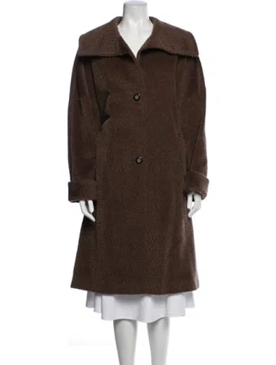 Pre-owned Cinzia Rocca Wool Coat In Brown