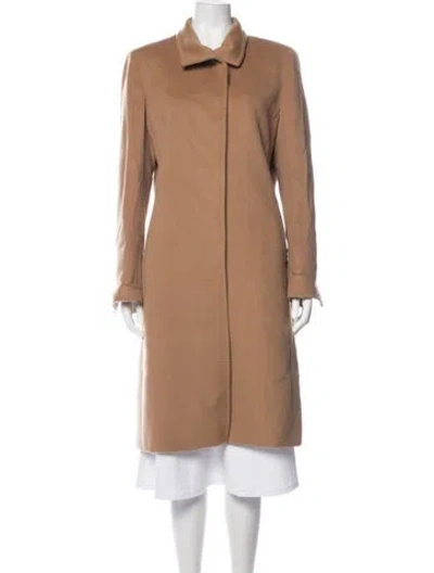 Pre-owned Cinzia Rocca Wool Coat In Brown/neutrals