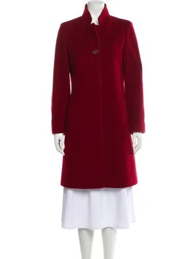Pre-owned Cinzia Rocca Wool Coat In Burgundy