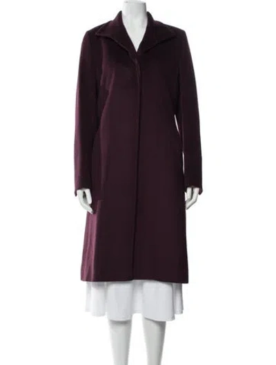 Pre-owned Cinzia Rocca Wool Coat In Burgundy