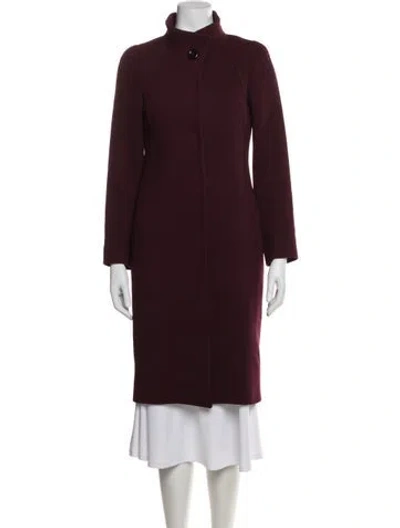 Pre-owned Cinzia Rocca Wool Coat In Burgundy