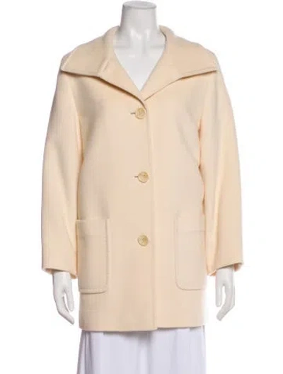 Pre-owned Cinzia Rocca Wool Coat In Neutral