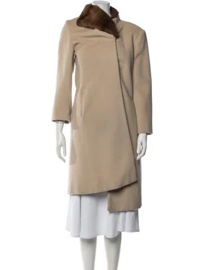 Pre-owned Cinzia Rocca Wool Coat In Neutrals