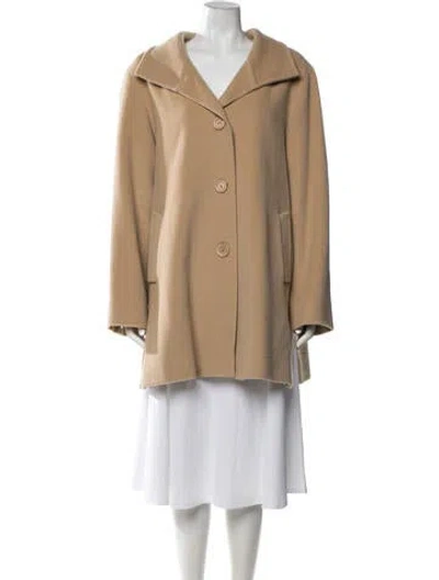 Pre-owned Cinzia Rocca Wool Coat In Neutrals