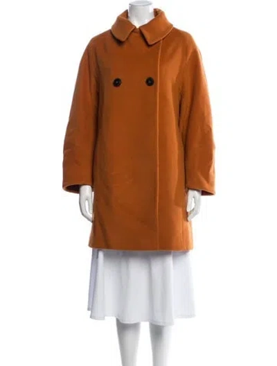 Pre-owned Cinzia Rocca Wool Coat In Orange